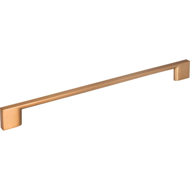 Jeffrey Alexander - 256 mm Center-to-Center Satin Bronze Square Sutton Cabinet Bar Pull - Satin Bronze