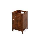 24'' Hale Blue Chatham Vanity, White Carrara Marble Vanity Top, undermount rectangle bowl