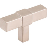 Jeffrey Alexander - 2'' Satin Nickel Zane Cabinet ''T'' Knob - Satin Nickel