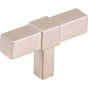 Jeffrey Alexander - 2'' Satin Nickel Zane Cabinet ''T'' Knob - Satin Nickel