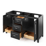 60'' Black Cade Vanity, double bowl