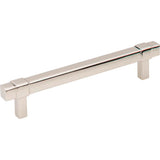 Jeffrey Alexander - 128 mm Center-to-Center Polished Nickel Square Zane Cabinet Pull - Polished Nickel