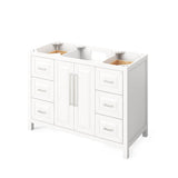48'' Black Cade Vanity, White Carrara Marble Vanity Top, undermount rectangle bowl