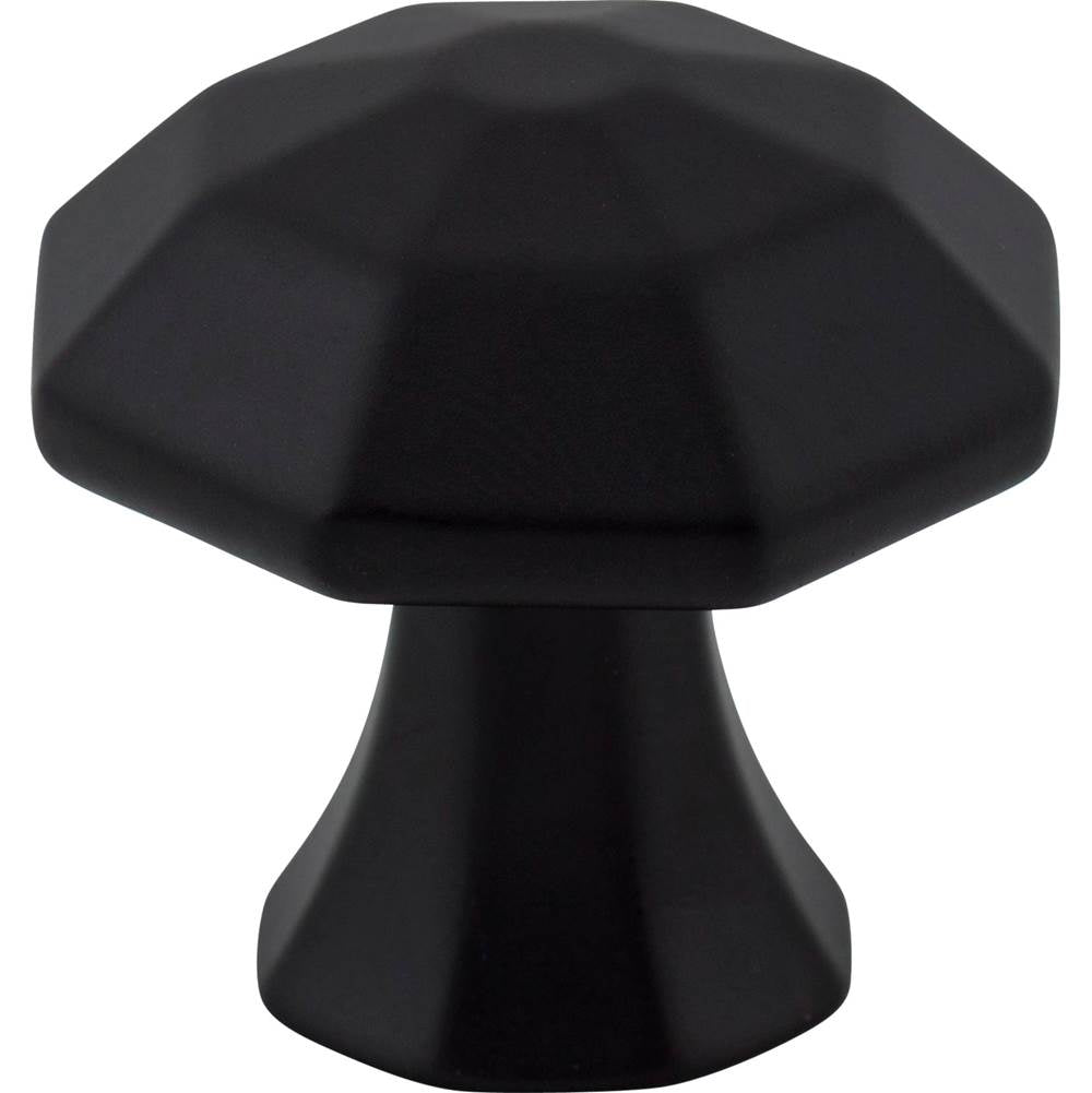 Jeffrey Alexander - 1-1/4'' Overall Length Matte Black Octagonal Wheeler Cabinet Knob - Matte Black
