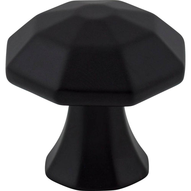 Jeffrey Alexander - 1-1/4'' Overall Length Matte Black Octagonal Wheeler Cabinet Knob - Matte Black