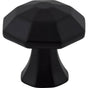 Jeffrey Alexander - 1-1/4'' Overall Length Matte Black Octagonal Wheeler Cabinet Knob - Matte Black