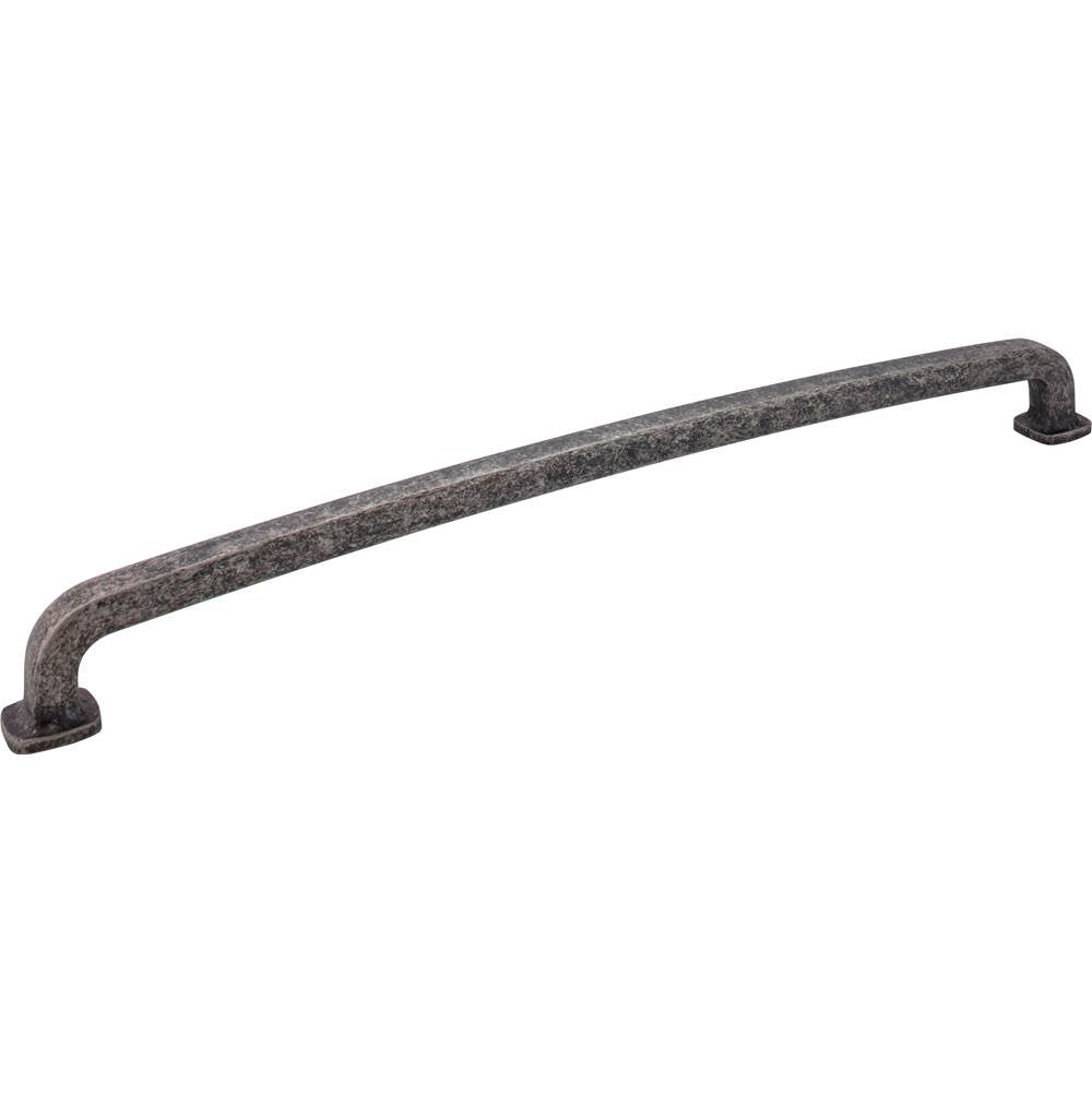 Jeffrey Alexander - 18'' Center-to-Center Distressed Antique Silver Belcastel 1 Appliance Handle - Distressed Antique Silver