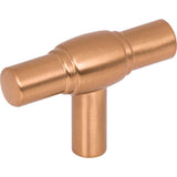 Jeffrey Alexander - 2'' Satin Bronze Hayworth Cabinet ''T'' Knob - Satin Bronze