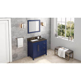 36'' Black Cade Vanity, left offset