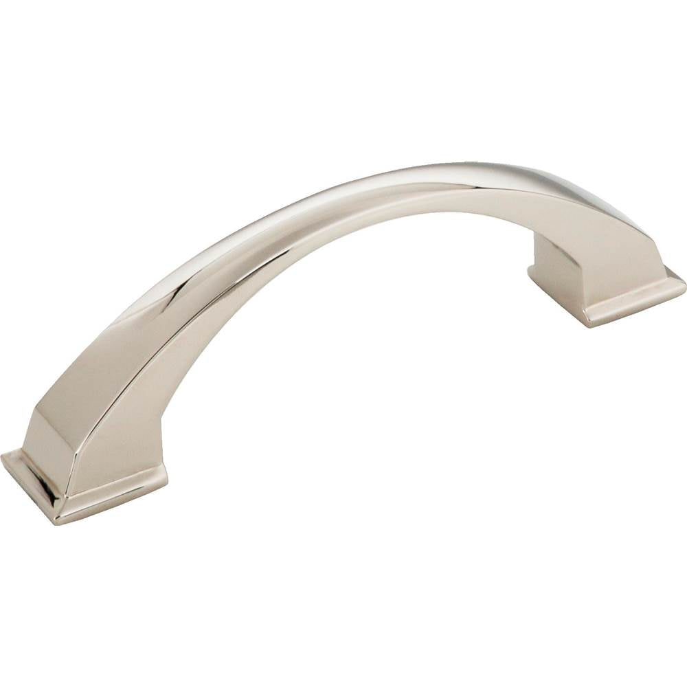 Jeffrey Alexander - 96 mm Center-to-Center Polished Nickel Arched Roman Cabinet Pull - Polished Nickel