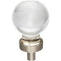 Jeffrey Alexander - 1-1/16'' Diameter Satin Nickel Sphere Glass Harlow Cabinet Knob - Satin Nickel