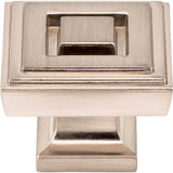 1-1/4'' Overall Length Satin Nickel Square Delmar Cabinet Knob