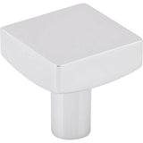 Jeffrey Alexander - 1-1/8'' Overall Length Polished Chrome Square Dominique Cabinet Knob - Polished Chrome