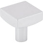 Jeffrey Alexander - 1-1/8'' Overall Length Polished Chrome Square Dominique Cabinet Knob - Polished Chrome