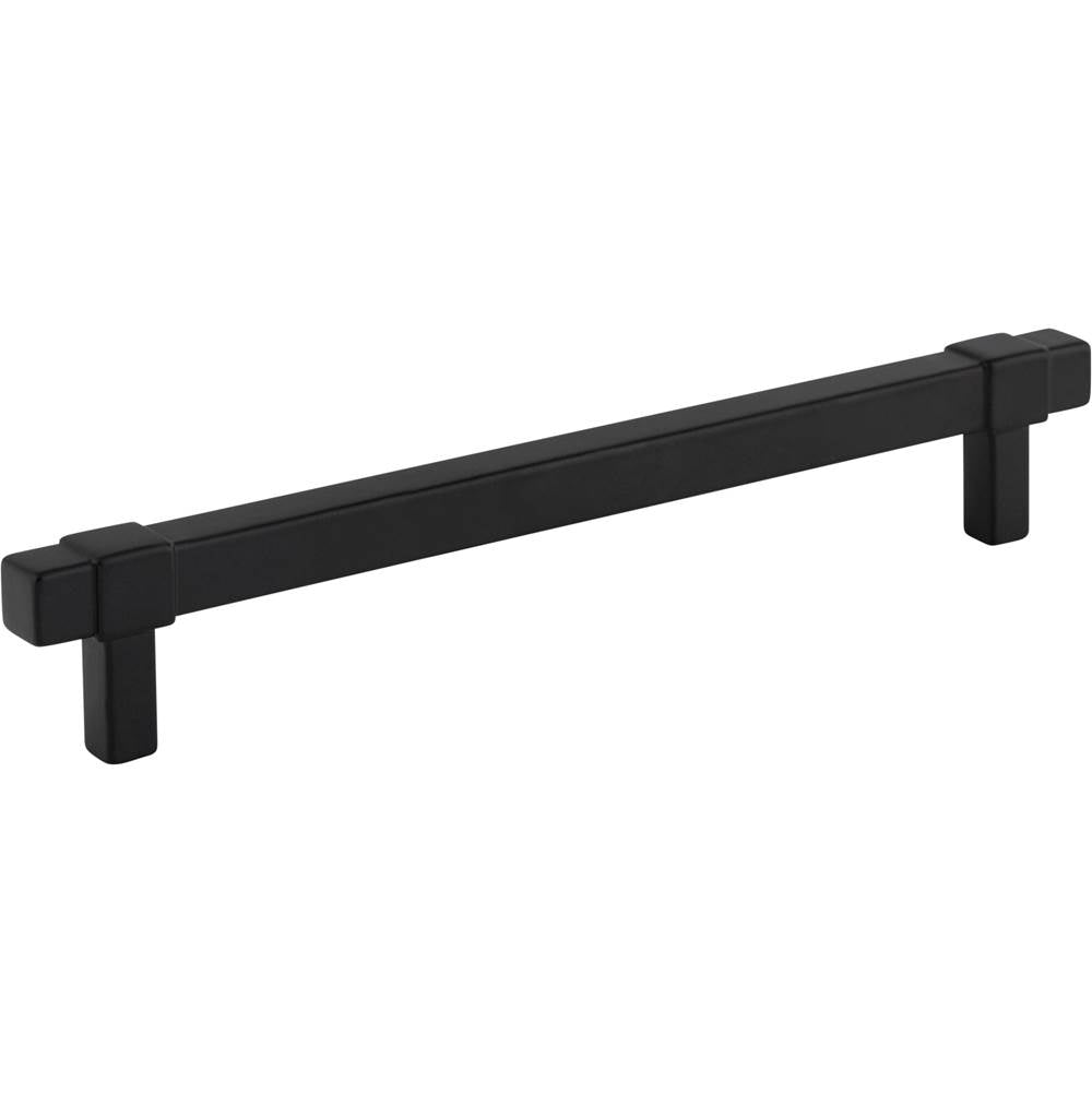 Jeffrey Alexander - 160 mm Center-to-Center Matte Black Square Zane Cabinet Pull - Matte Black