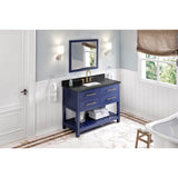 48'' Hale Blue Wavecrest Vanity, Black Granite Vanity Top, undermount rectangle bowl