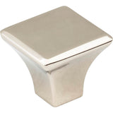 Jeffrey Alexander - 1-1/8'' Overall Length Polished Nickel Square Marlo Cabinet Knob - Polished Nickel
