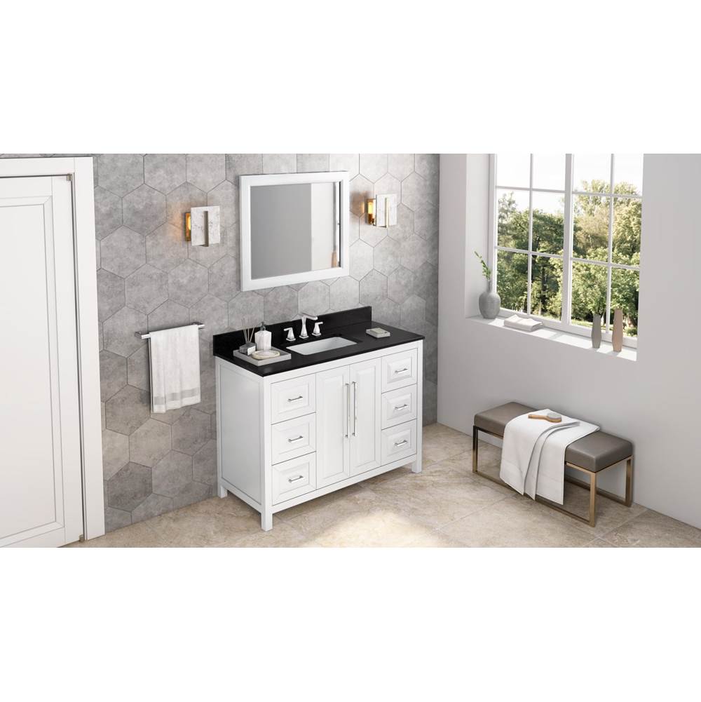 48'' Black Cade Vanity, Black Granite Vanity Top, undermount rectangle bowl