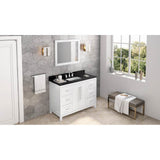 48'' Black Cade Vanity, Black Granite Vanity Top, undermount rectangle bowl