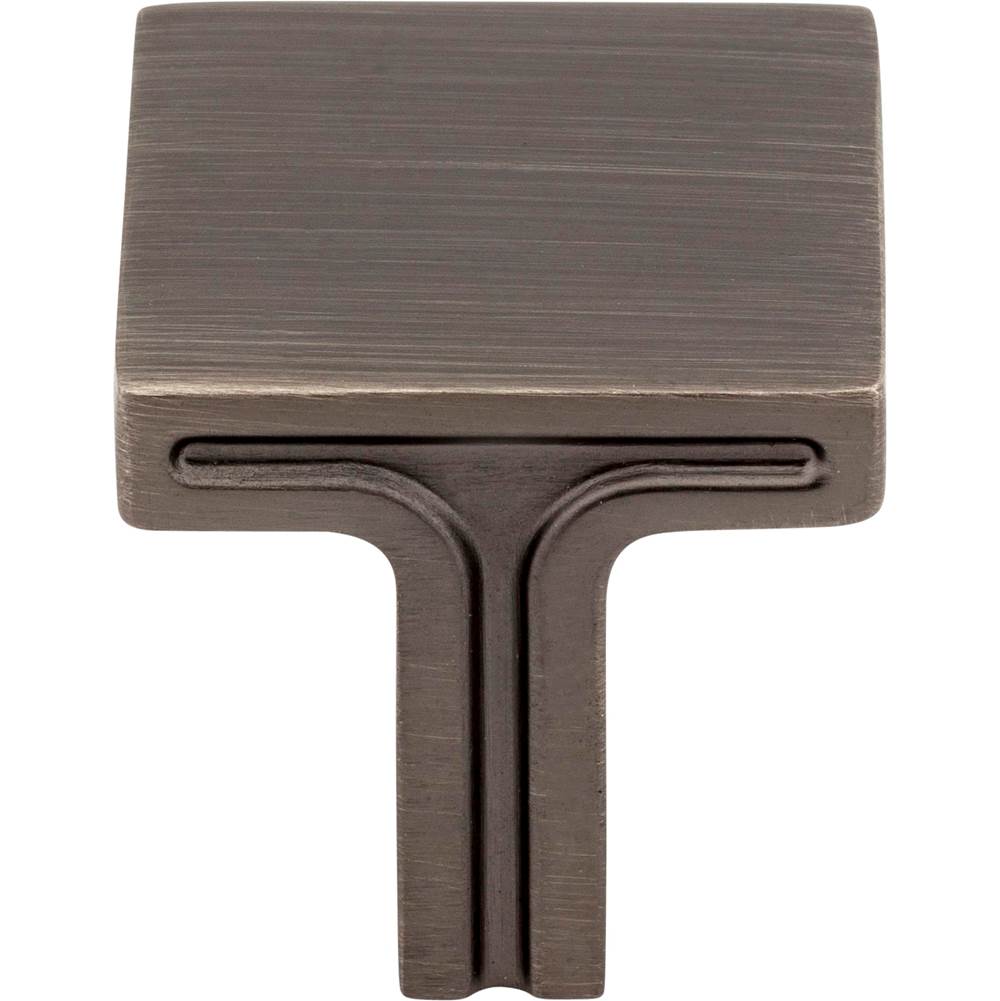 1-1/8'' Overall Length Brushed Pewter Square Anwick Cabinet Knob