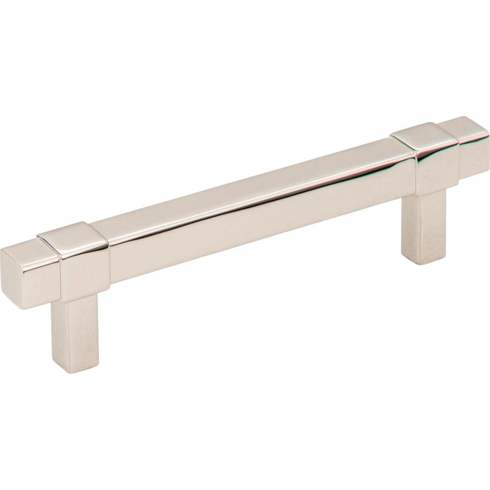 Jeffrey Alexander - 96 mm Center-to-Center Polished Nickel Square Zane Cabinet Pull - Polished Nickel