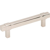Jeffrey Alexander - 96 mm Center-to-Center Polished Nickel Square Zane Cabinet Pull - Polished Nickel