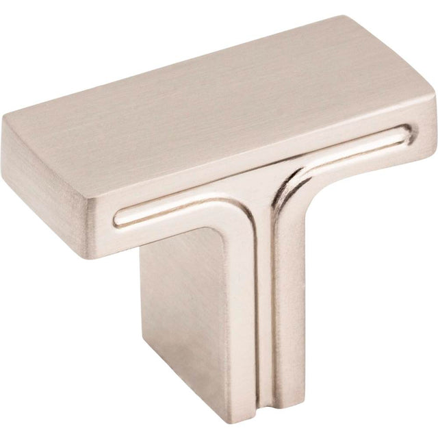 Jeffrey Alexander - 1-3/8'' Overall Length Satin Nickel Rectangle Anwick Cabinet Knob - Satin Nickel
