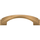96 mm Center-to-Center Brushed Gold Arched Roman Cabinet Pull