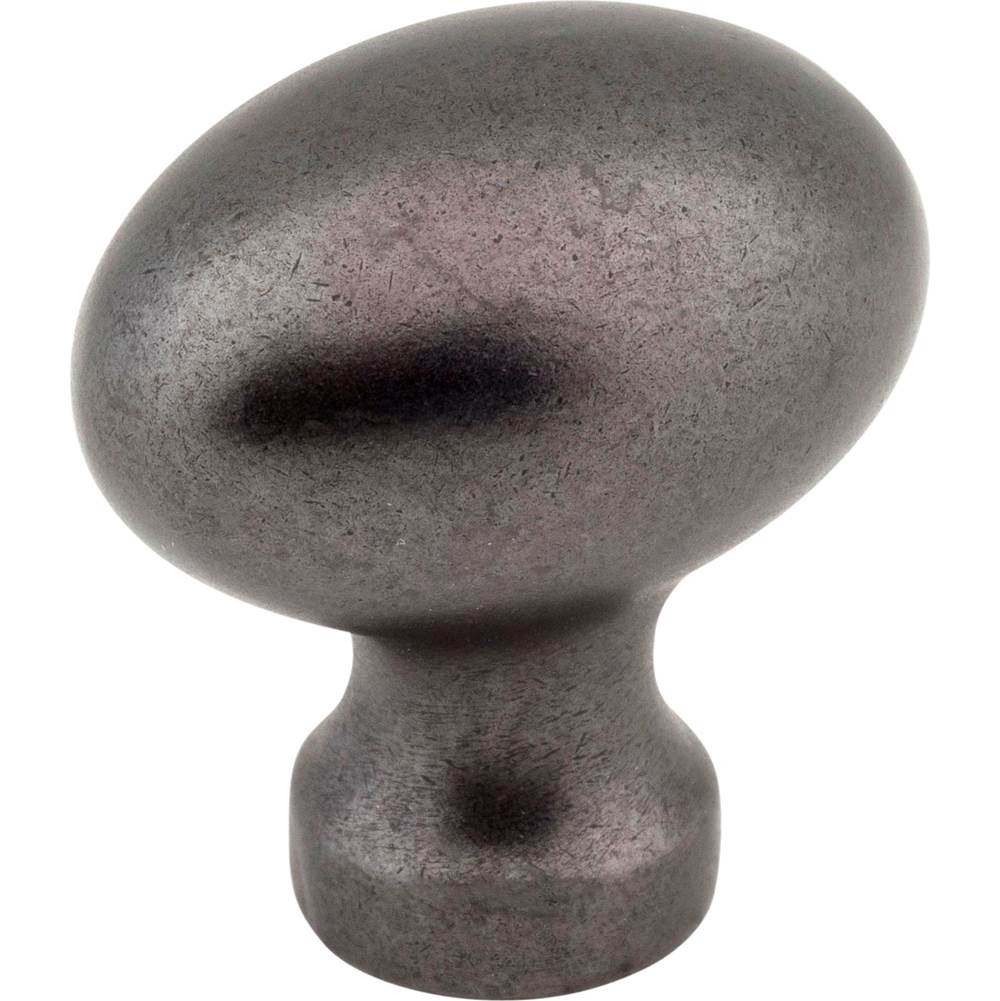 Jeffrey Alexander - 1-3/16'' Overall Length Gun Metal Football Bordeaux Cabinet Knob - Gun Metal