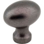 Jeffrey Alexander - 1-3/16'' Overall Length Gun Metal Football Bordeaux Cabinet Knob - Gun Metal