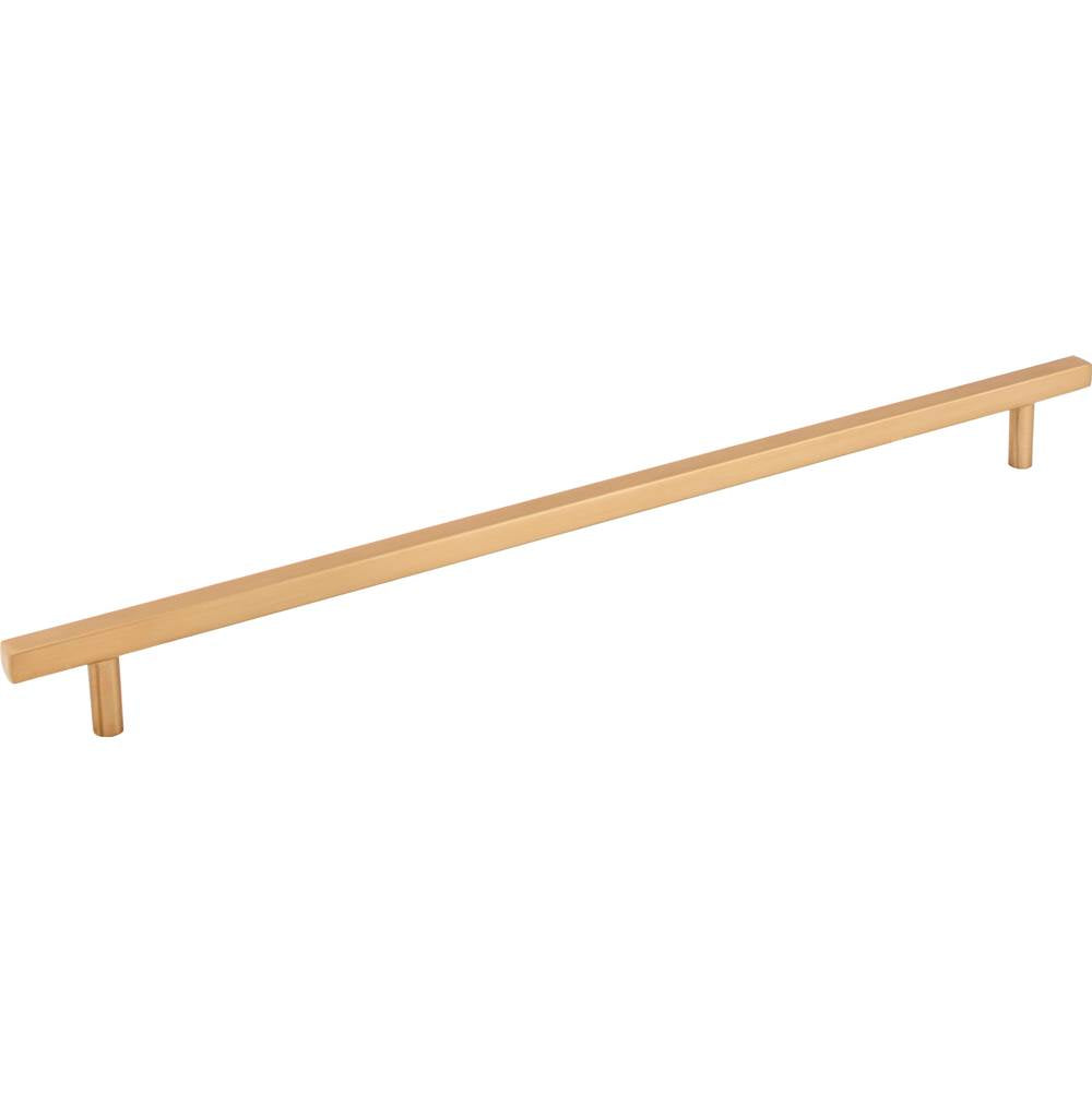 Jeffrey Alexander - 305 mm Center-to-Center Satin Bronze Square Dominique Cabinet Bar Pull - Satin Bronze