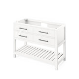 48'' Hale Blue Wavecrest Vanity, White Carrara Marble Vanity Top, undermount rectangle bowl