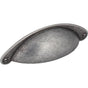Jeffrey Alexander - 3'' Center-to-Center Distressed Antique Silver Lyon Cabinet Cup Pull - Distressed Antique Silver