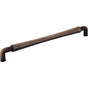 Jeffrey Alexander - 12'' Center-to-Center Antique Brushed Satin Brass Barrel Bremen 2 Appliance Handle - Antique Brushed Satin Brass