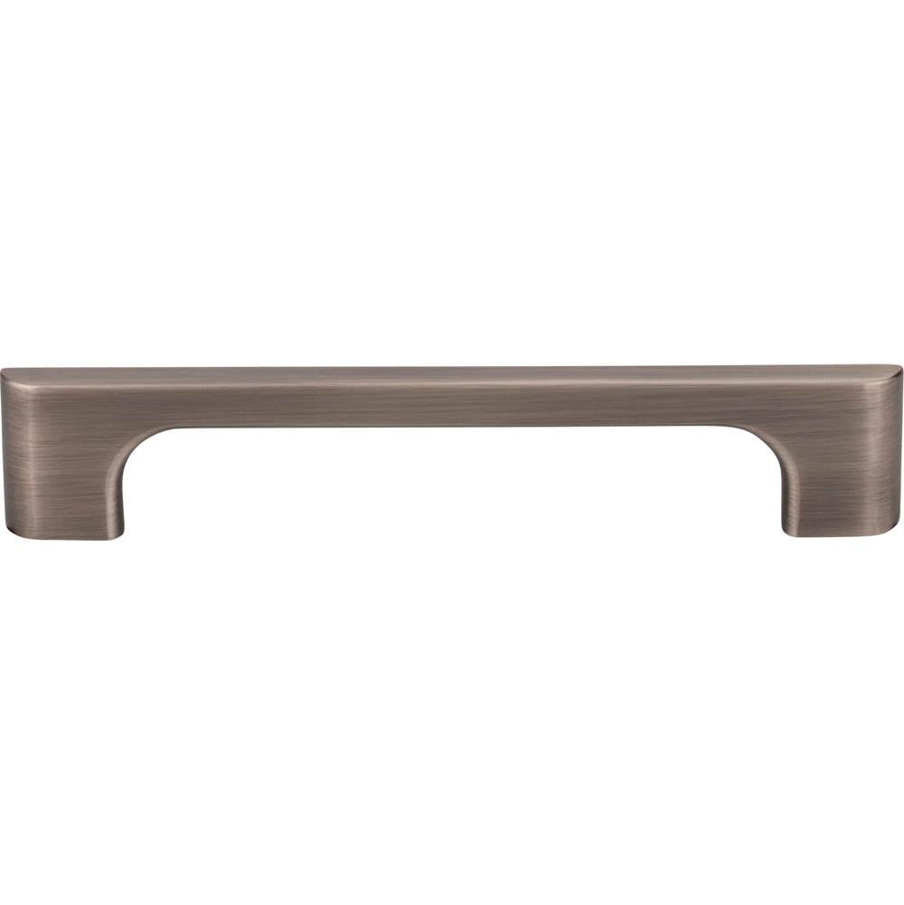 128 mm Center-to-Center Brushed Pewter Asymmetrical Leyton Cabinet Pull