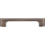 128 mm Center-to-Center Brushed Pewter Asymmetrical Leyton Cabinet Pull