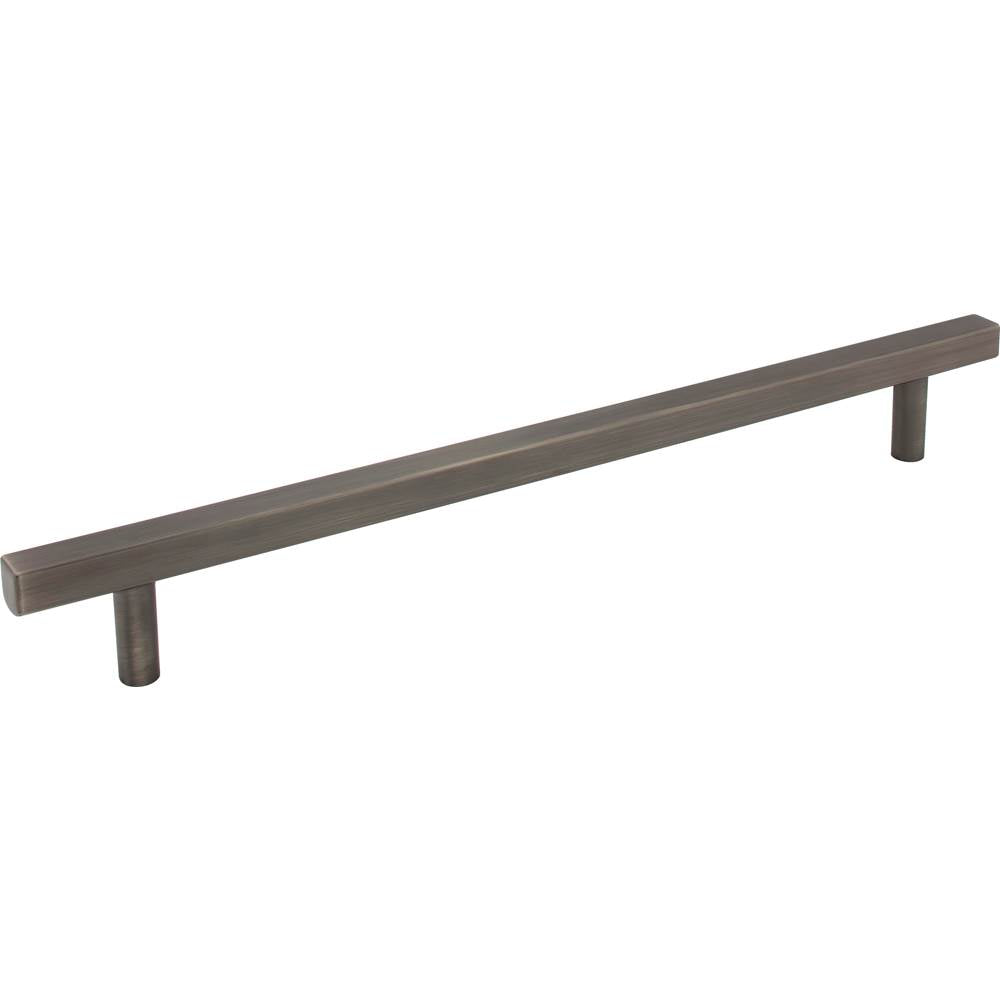 Jeffrey Alexander - 12'' Center-to-Center Brushed Pewter Square Dominique Appliance Handle - Brushed Pewter