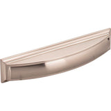 Jeffrey Alexander - 128 mm Center-to-Center Satin Nickel Square Annadale Cabinet Cup Pull - Satin Nickel