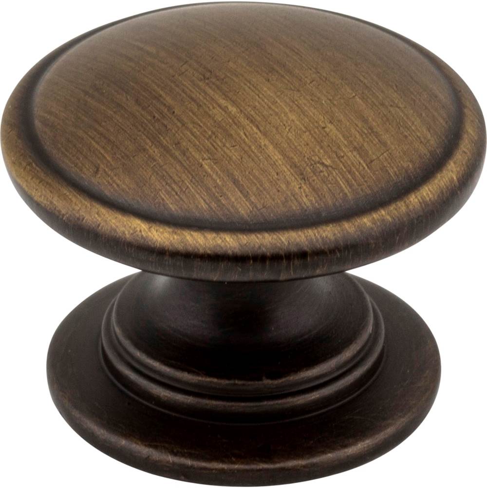 Jeffrey Alexander - 1-1/4'' Diameter Antique Brushed Satin Brass Durham Cabinet Knob - Antique Brushed Satin Brass