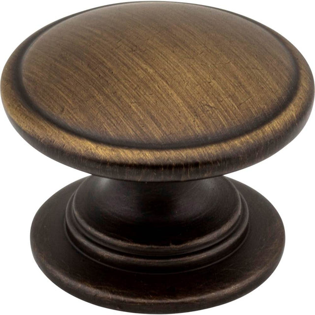 Jeffrey Alexander - 1-1/4'' Diameter Antique Brushed Satin Brass Durham Cabinet Knob - Antique Brushed Satin Brass