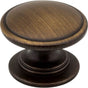 Jeffrey Alexander - 1-1/4'' Diameter Antique Brushed Satin Brass Durham Cabinet Knob - Antique Brushed Satin Brass