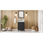 Jeffrey Alexander - 24'' Black Theodora Vanity, White Carrara Marble Vanity Top, Undermount Rectangle Bowl - Black