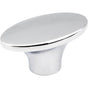 Jeffrey Alexander - 1-7/8'' Overall Length Polished Chrome Oval Hudson Cabinet Knob - Polished Chrome