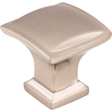 Jeffrey Alexander - 1-1/4'' Overall Length Satin Nickel Square Annadale Cabinet Knob - Satin Nickel