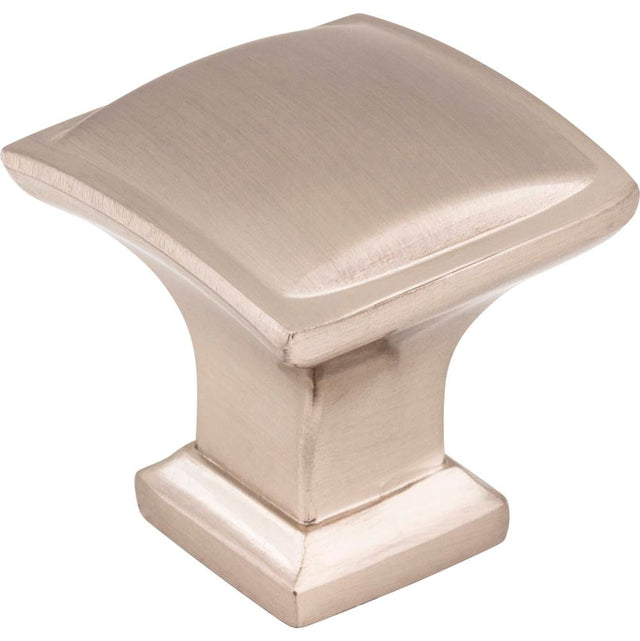 Jeffrey Alexander - 1-1/4'' Overall Length Satin Nickel Square Annadale Cabinet Knob - Satin Nickel