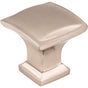 Jeffrey Alexander - 1-1/4'' Overall Length Satin Nickel Square Annadale Cabinet Knob - Satin Nickel