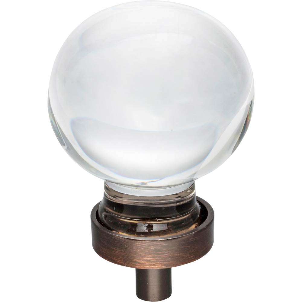 Jeffrey Alexander - 1-3/8'' Diameter Brushed Oil Rubbed Bronze Sphere Glass Harlow Cabinet Knob - Brushed Oil Rubbed Bronze