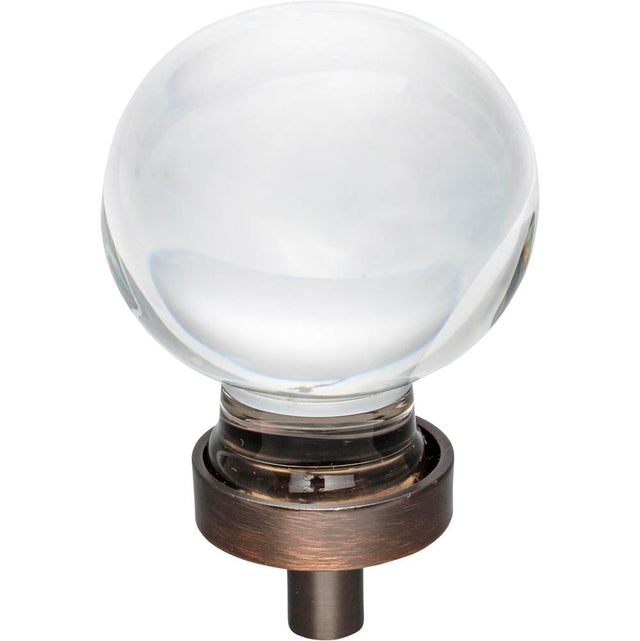 Jeffrey Alexander - 1-3/8'' Diameter Brushed Oil Rubbed Bronze Sphere Glass Harlow Cabinet Knob - Brushed Oil Rubbed Bronze