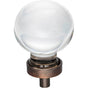 Jeffrey Alexander - 1-3/8'' Diameter Brushed Oil Rubbed Bronze Sphere Glass Harlow Cabinet Knob - Brushed Oil Rubbed Bronze