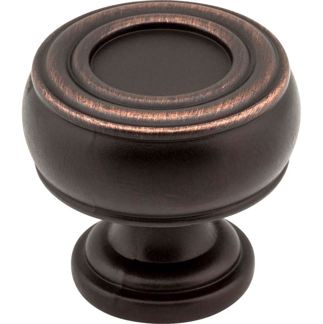 Jeffrey Alexander - 1-3/16'' Diameter Brushed Oil Rubbed Bronze Barrel Bremen 2 Cabinet Knob - Brushed Oil Rubbed Bronze